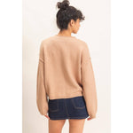 Taupe Button Down Sweater