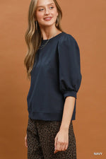 Casual Comfort Top: Navy