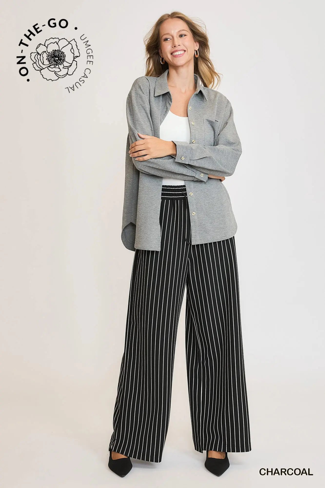 Luxeknit Oversized Shirt Jacket - Charcoal