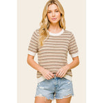 Multi Striped Sweater - Rust/Copper