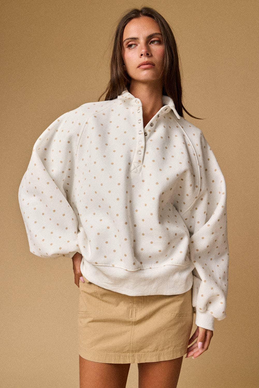 POLKA DOT PIPER SNAP BUTTON Sweatshirt