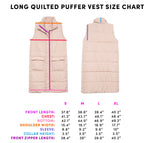 Black Long Quilted Puffer Vest