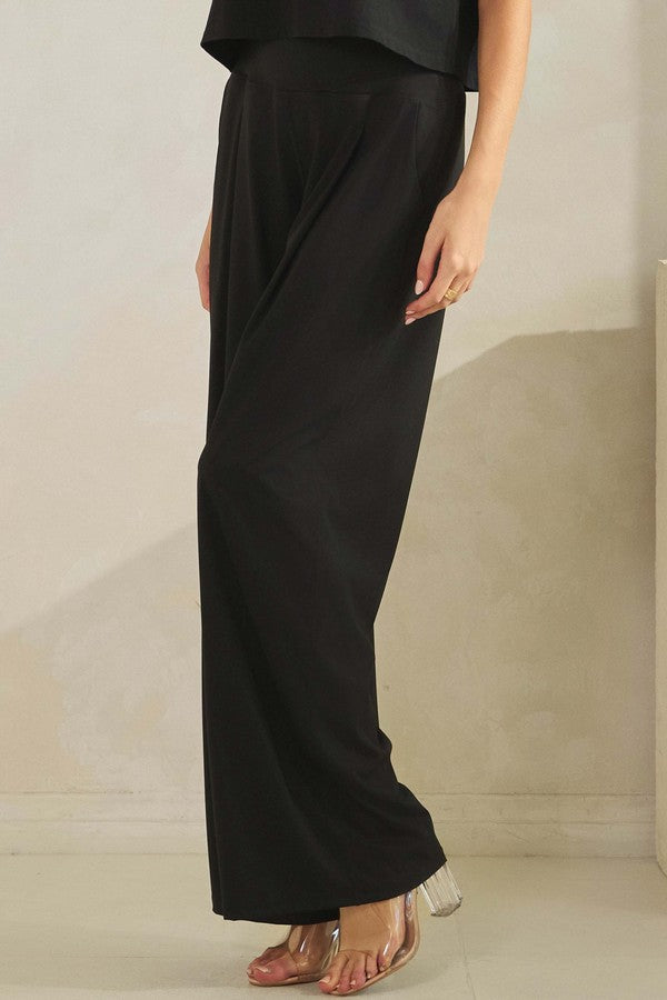 Cloudflex High Rise Wide-Leg Pants - Black
