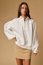 POLKA DOT PIPER SNAP BUTTON Sweatshirt