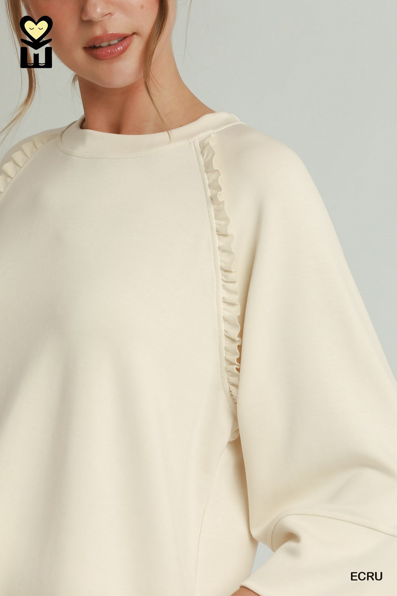 Ruffle Raglan Sleeve Top