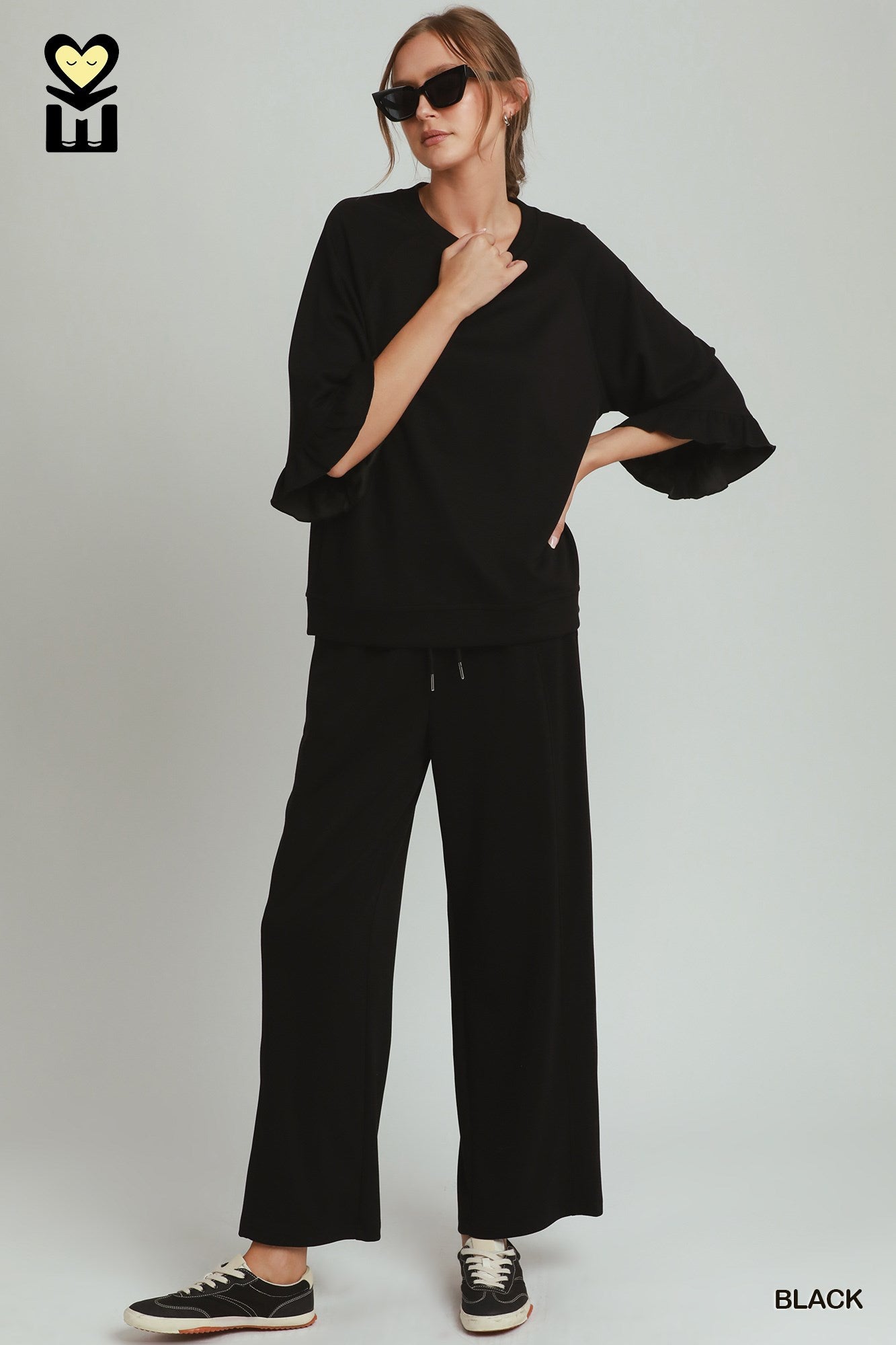 Lite Ruffle 3/4 Sleeve