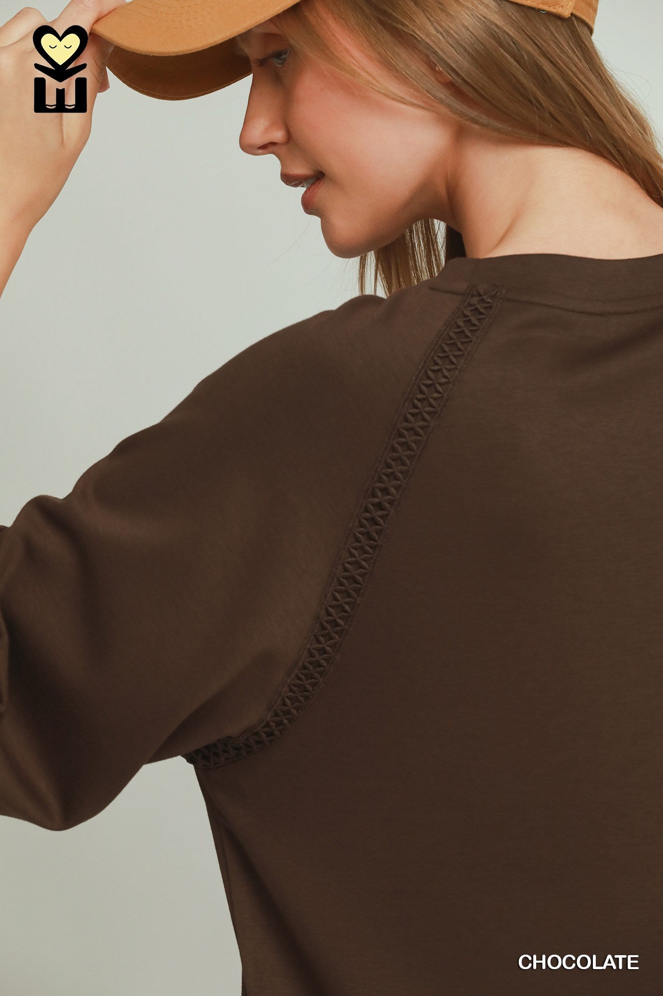 Tiny Trim 3/4 Sleeve Lux Knit
