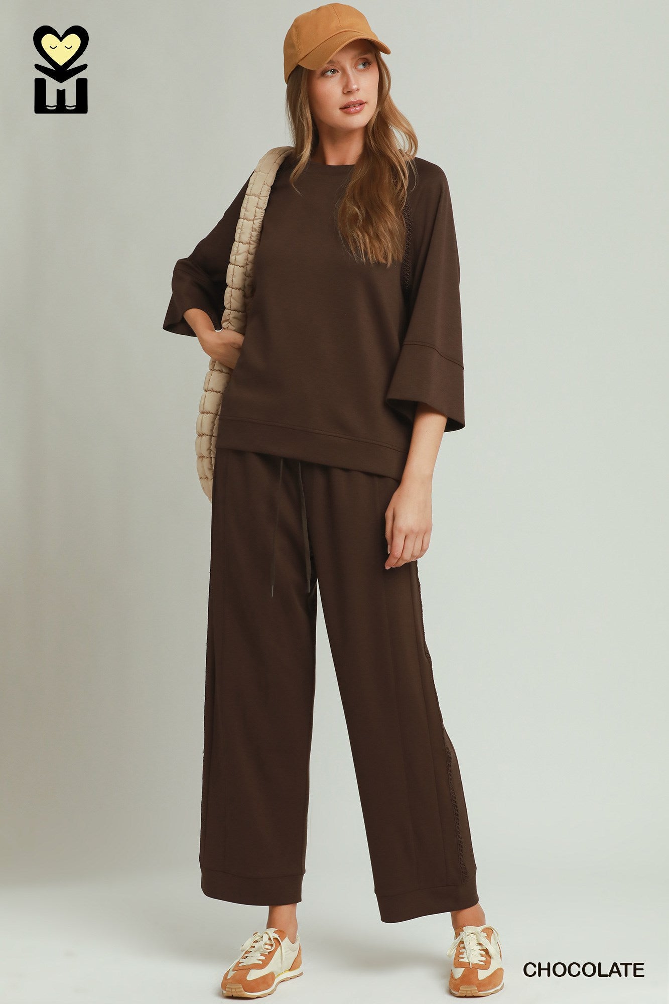 Tiny Trim 3/4 Sleeve Lux Knit