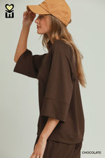Tiny Trim 3/4 Sleeve Lux Knit