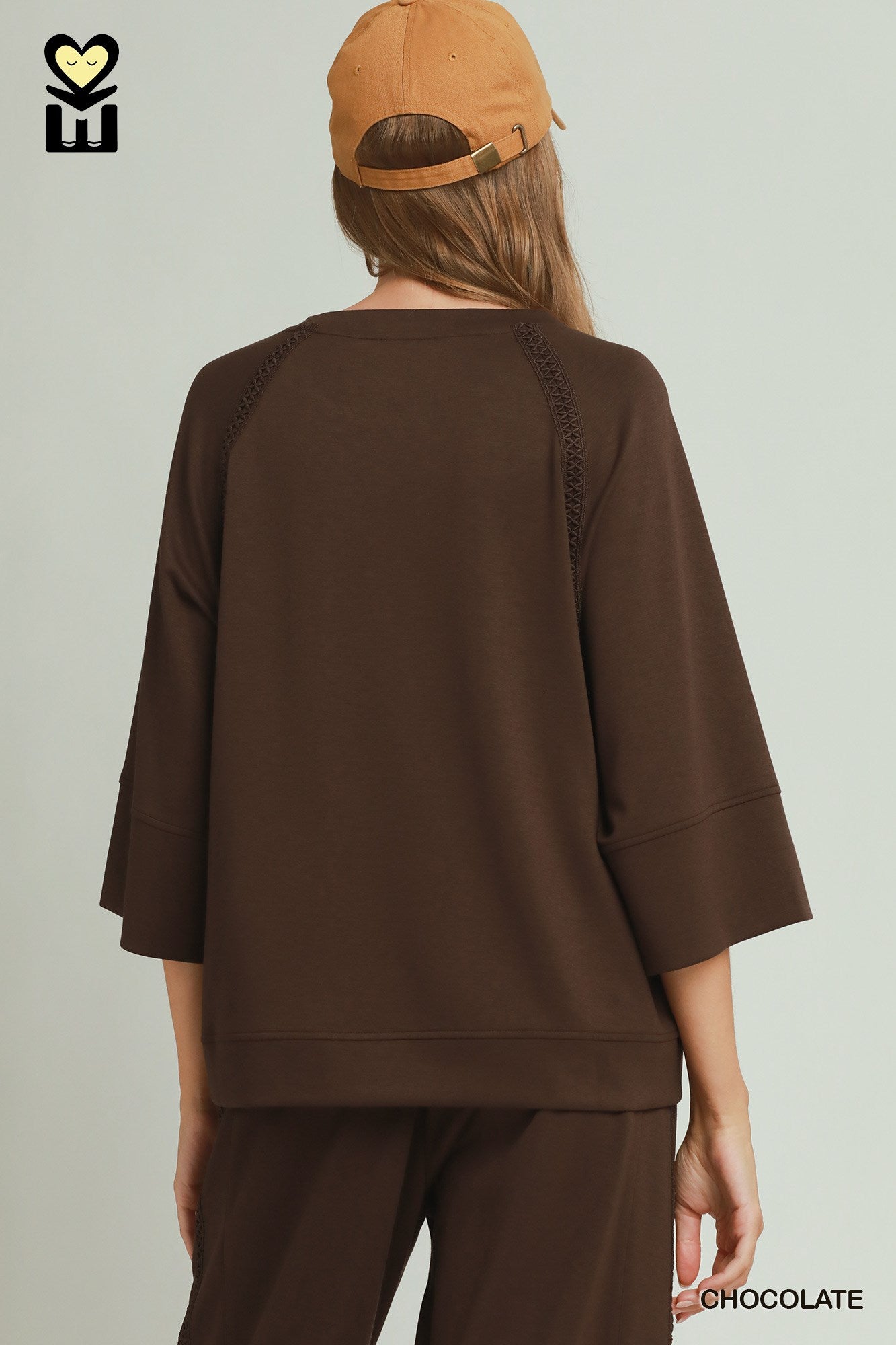 Tiny Trim 3/4 Sleeve Lux Knit