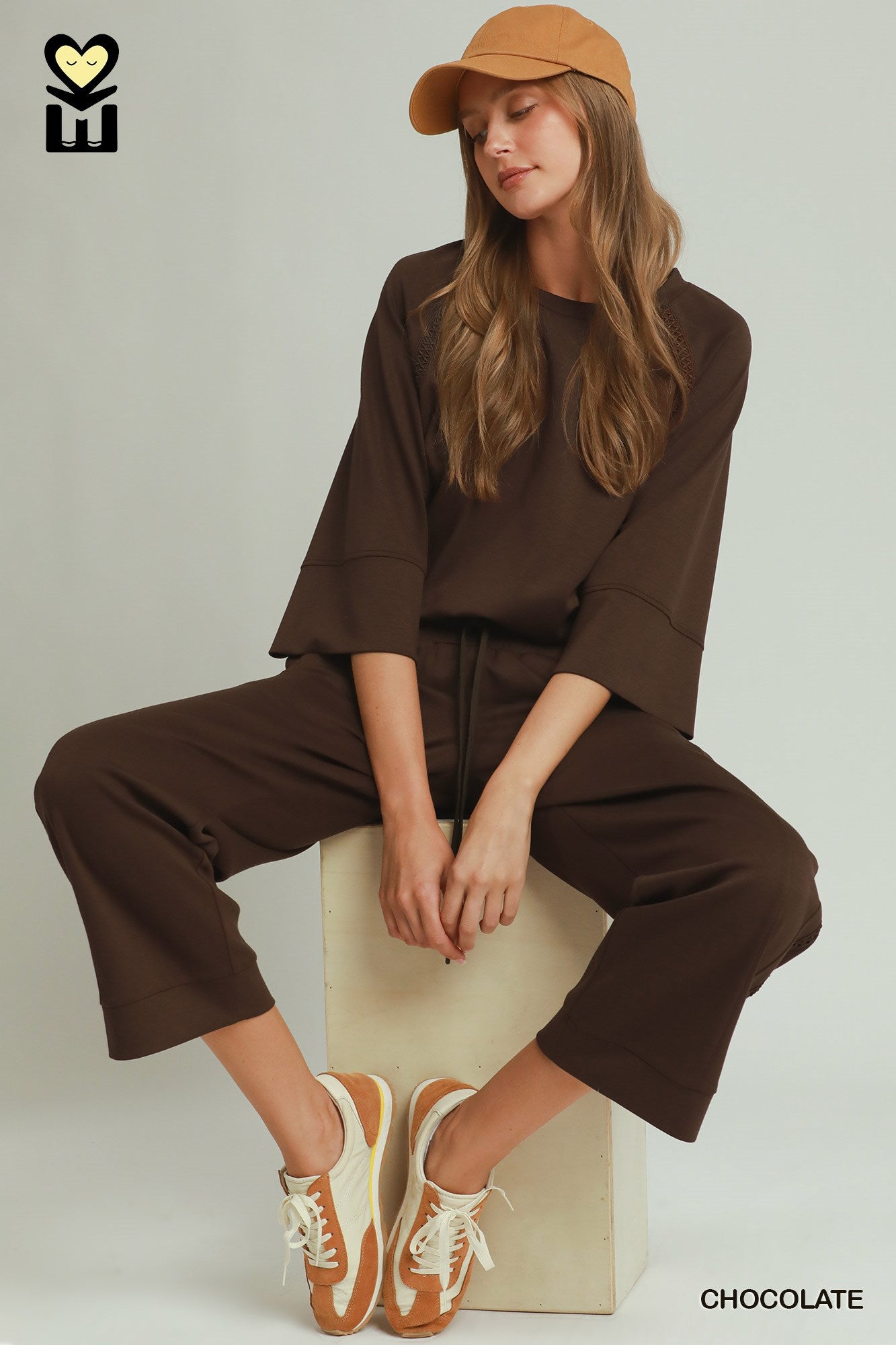 Tiny Trim 3/4 Sleeve Lux Knit