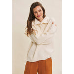 Essential Wool Waffle Knit Pullover - Cream