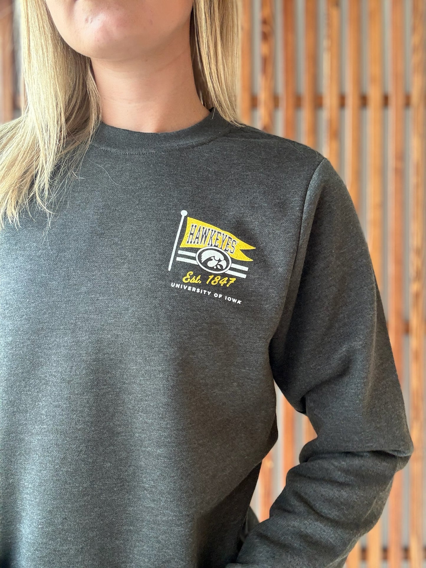 1847 Hawkeye Flag Crewneck