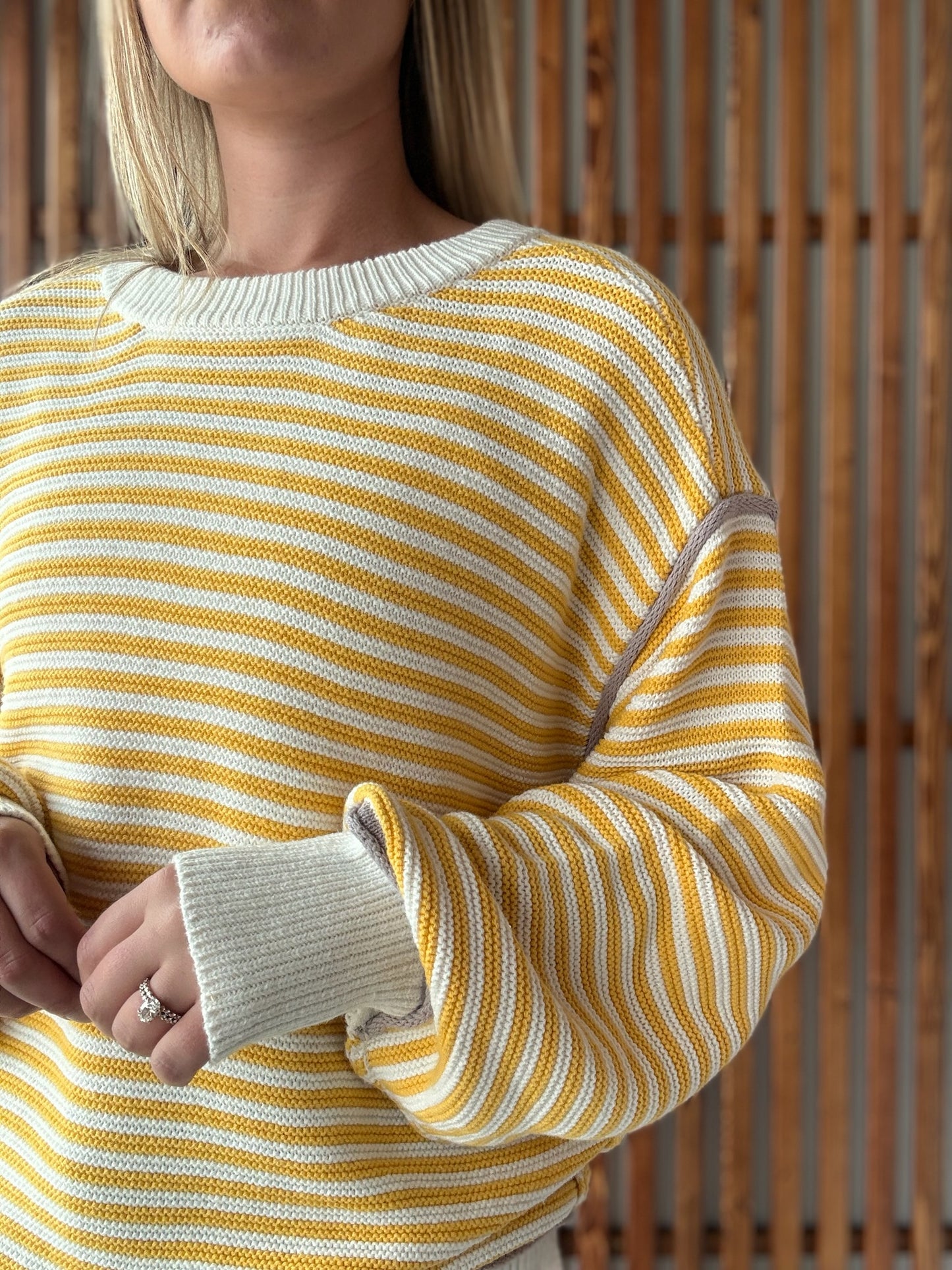 Stripe Pullover Oversized Sweater