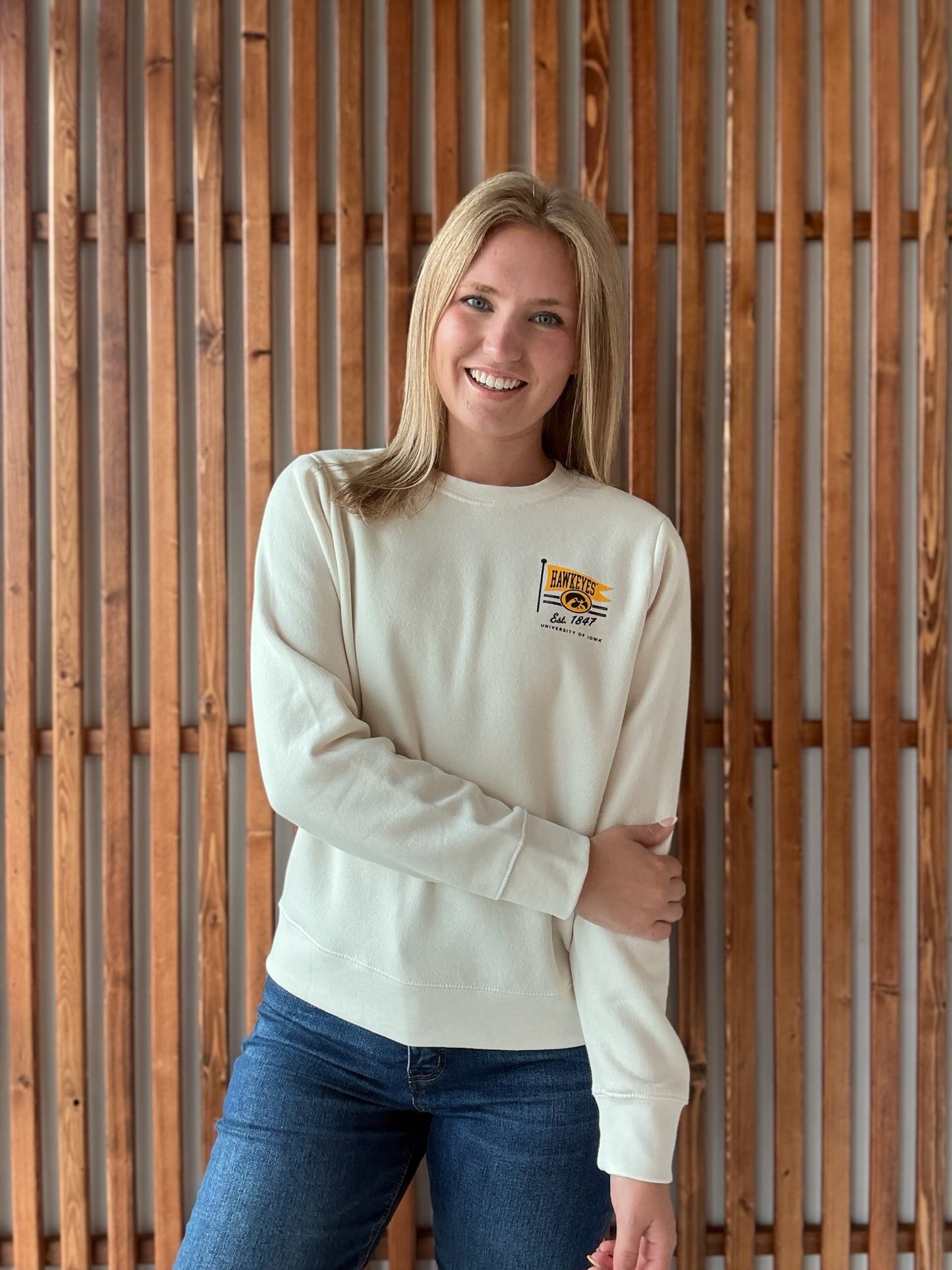 1847 Hawkeye Flag Crewneck