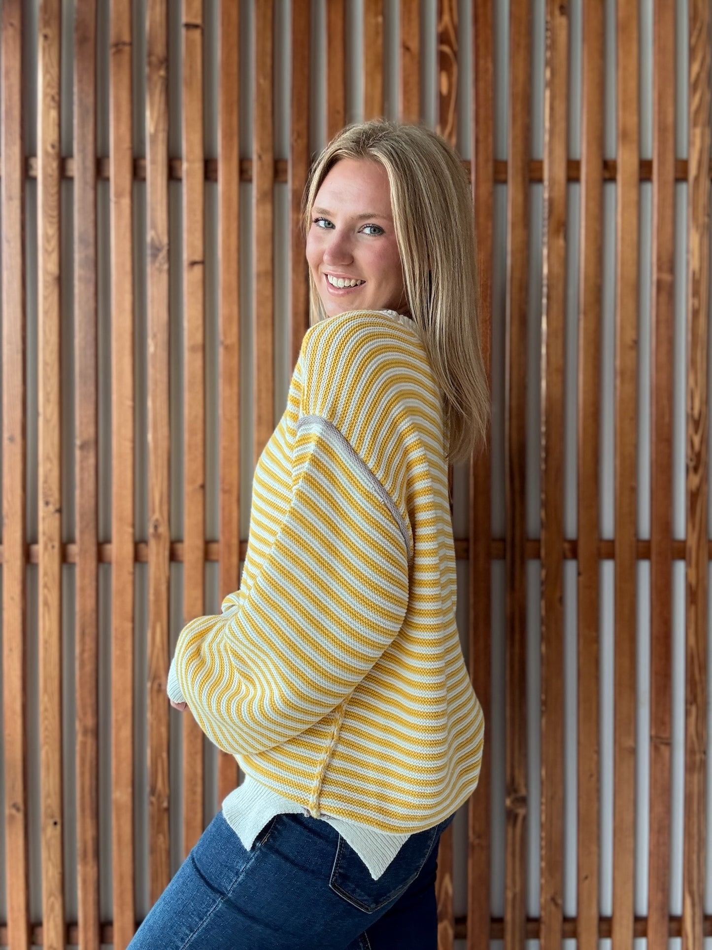 Stripe Pullover Oversized Sweater