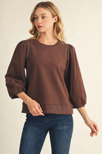 Chocolate With Shoulder Trim