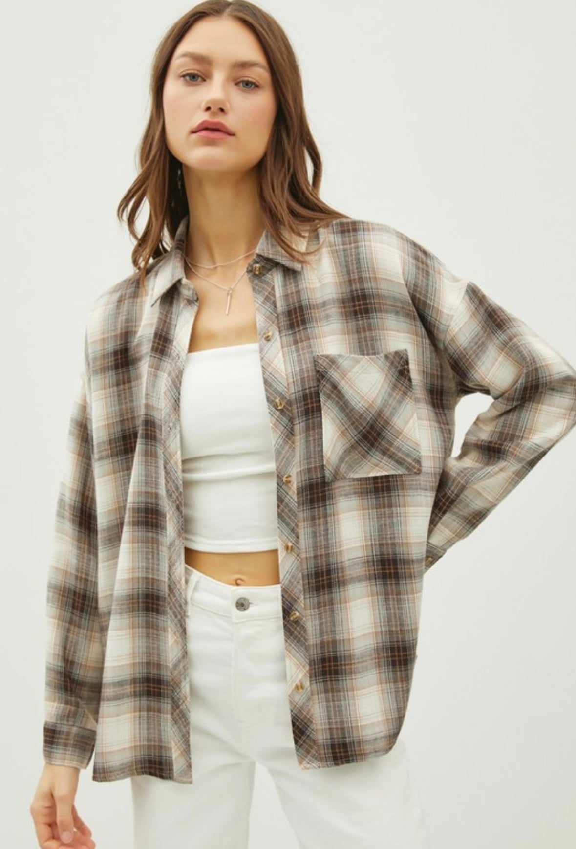 Flannel with Drop Shoulder