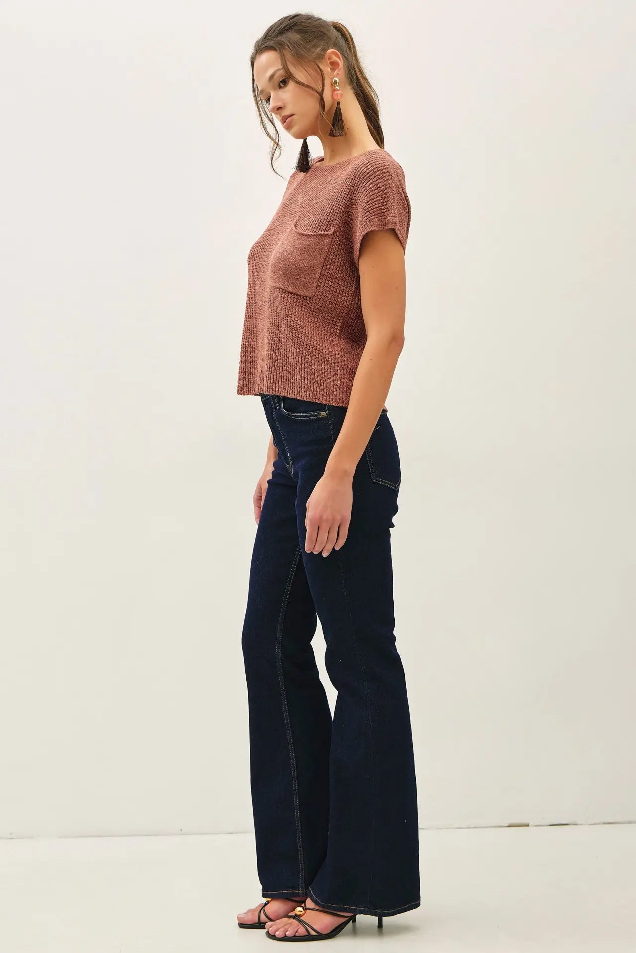 Front Pocket Sweater: Brick