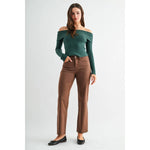 Taylor-HR Straight Ankle Tummy Tuck: Tobacco Brown