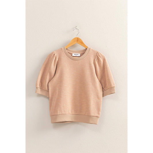 Dark Taupe Shirt Sleeve Top