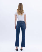 Julia TC HR Raw Hem Kick Flare Vervet Jeans
