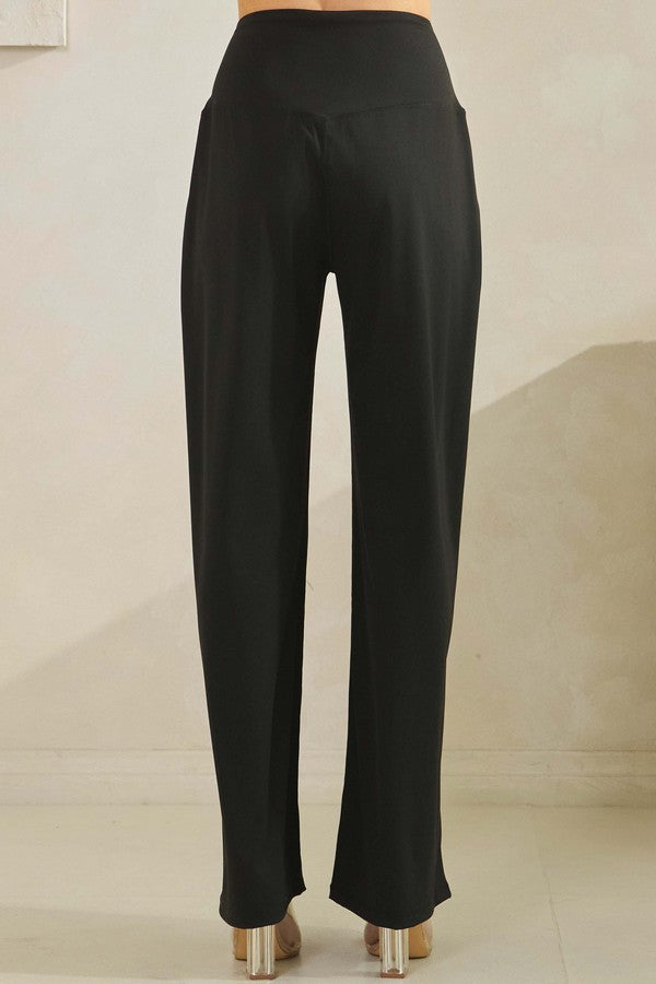 Cloudflex High Rise Wide-Leg Pants - Black