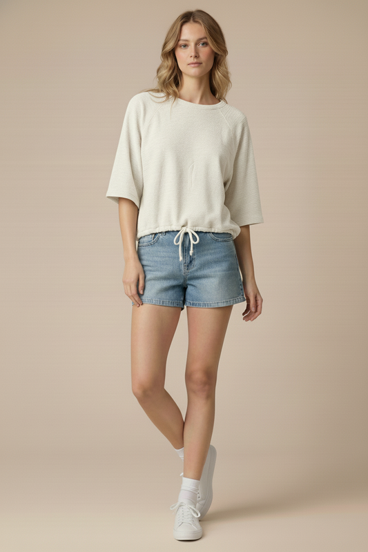 Round Neck Capri Top
