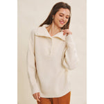 Essential Wool Waffle Knit Pullover - Cream