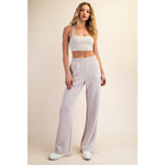 Modal Scuba Piping Straight Pant - Mocha Cream