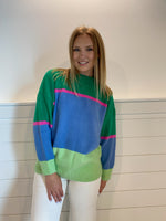 Bright Color Block Sweater