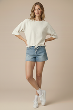 Round Neck Capri Top