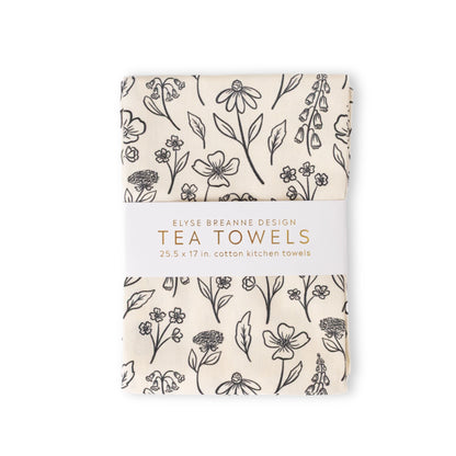 Printed Tea Towels - Pack of 2
