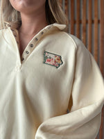 Iowa Shape Embroidered Snap Button