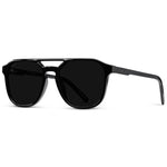 Hunter - Polarized Rectangular Sunglasses: Black / Triple Black Lens