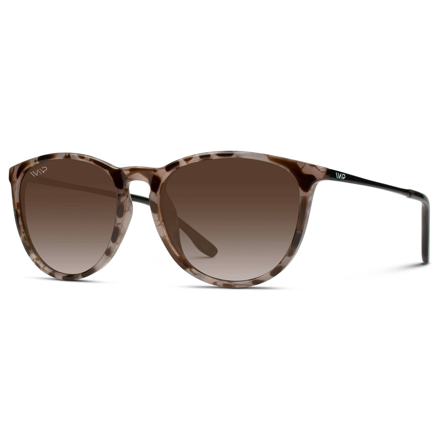 Drew Sunglasses: Blush Pink Tortoise / Brown Gradient Lens