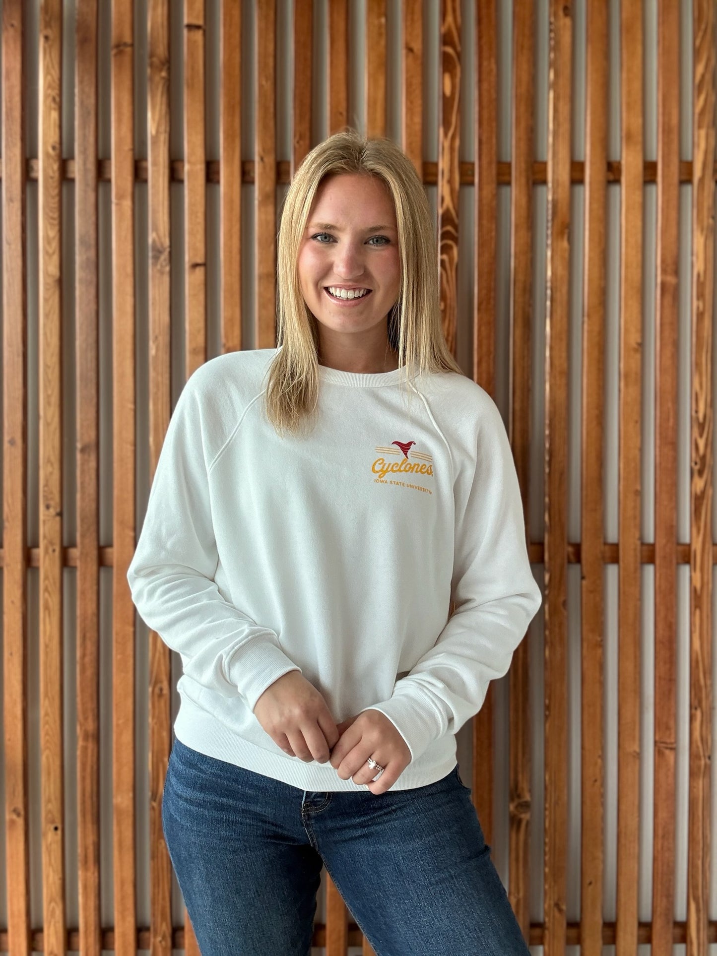 Heritage Cyclone Crewneck: White