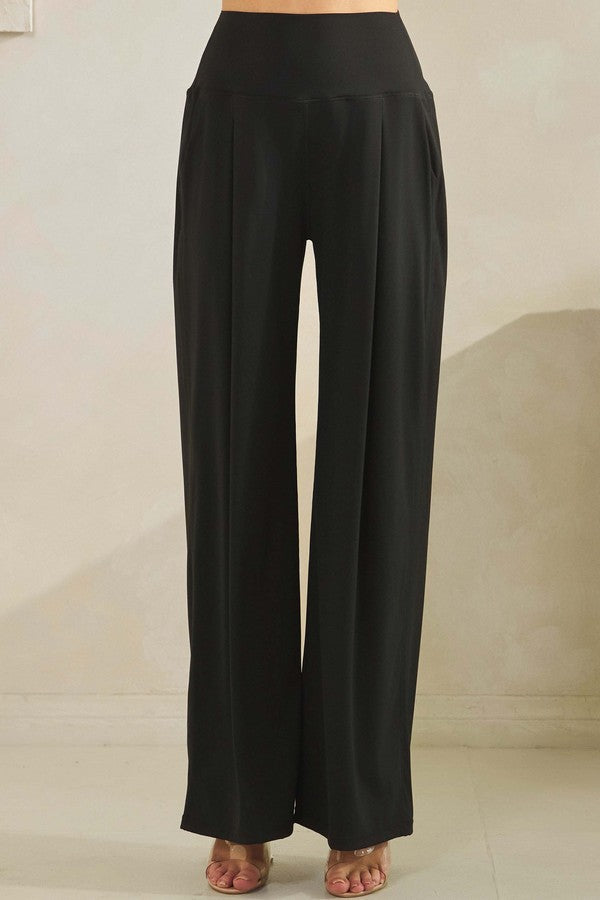 Cloudflex High Rise Wide-Leg Pants - Black