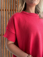 Coral Drop Shoulder Sweater