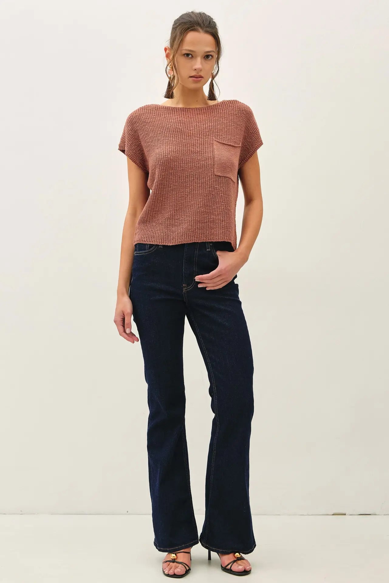 Front Pocket Sweater: Brick