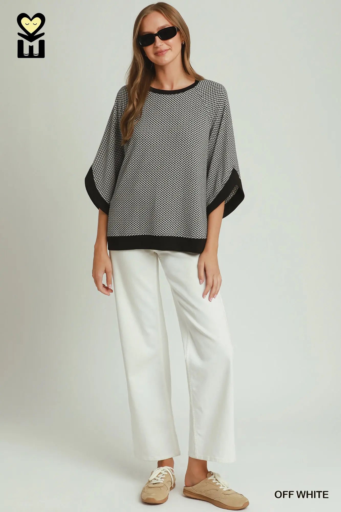 Textured Raglan Sleeve Top