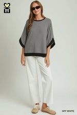 Textured Raglan Sleeve Top