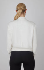 Scuba Button Down Bomber Jacket: SEASIDE SAND