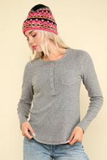 Soft Brushed Solid Knit Casual Top - FINAL SALE