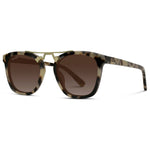 Demi Sunglasses: Beige Tortoise / Brown Gradient Lens