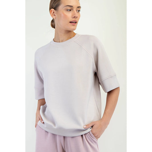 Modal Scuba Luxe Top - Mocha Cream