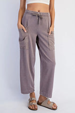 Terry Contrast Pocket Pant: Mocha
