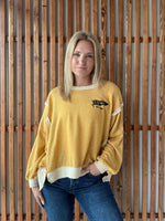 IA Flag LoopTerry Crewneck Mustard
