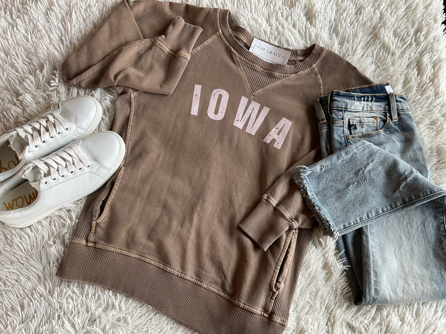 IOWA Distressed with Pockets - MOCHA