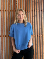 Sky Blue Drop Shoulder Sweater